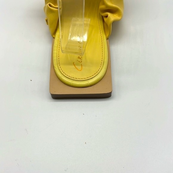 Circus By Sam Edelman - Iggy Ruched Bright Yellow Leather Strap Sandals Size 7.5 - Picture 12 of 14